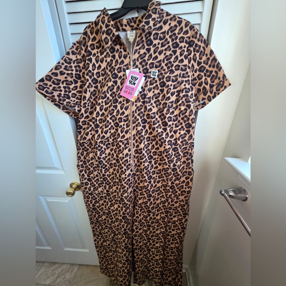 Lucy & Yak Leopard Print Jumpsuit